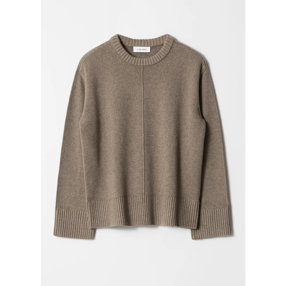 & Other Stories Taupe Crewneck Sweater